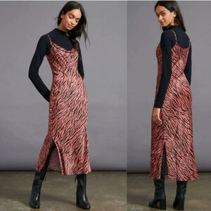 Anthropologie Elyse Slip Midi Dress